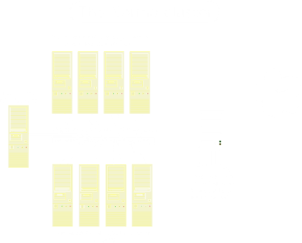 Schematic diagram of the cluster